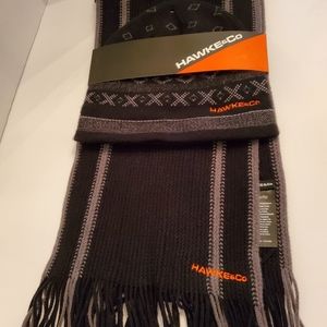 New Men's Hawke&Co Scarf & Hat Set